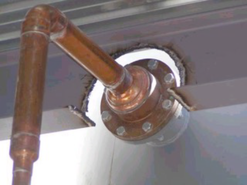 Example of what not to do using steel joist.