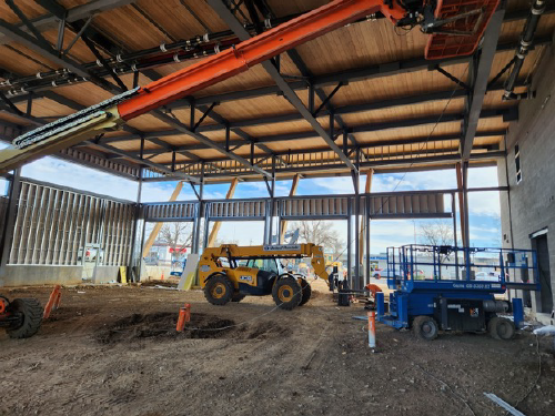 steel joist and mass timber construction