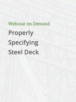 SJI_Webinar_Properly_Specifying_Steel_Deck