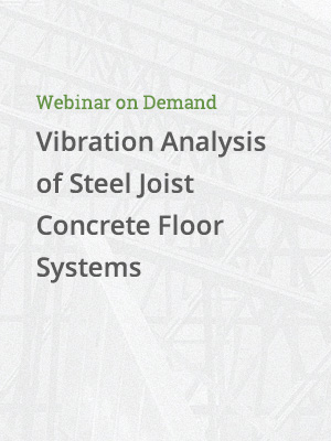 Vibration Analysis Of Steel Joist Concrete Floor Systems Steel